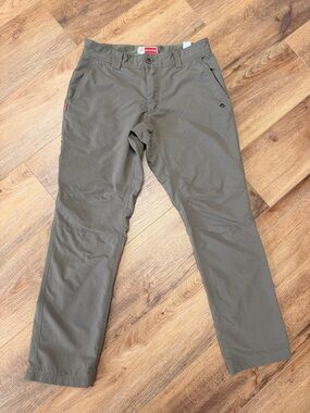Craghoppers NosiLife Olive Hiking Pants Women 32R Insect Shield Travel Outdoor